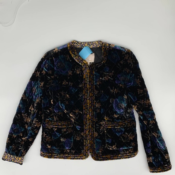 Rebecca Taylor Solstice Floral Velvet Jacket M NWT - Picture 8 of 12